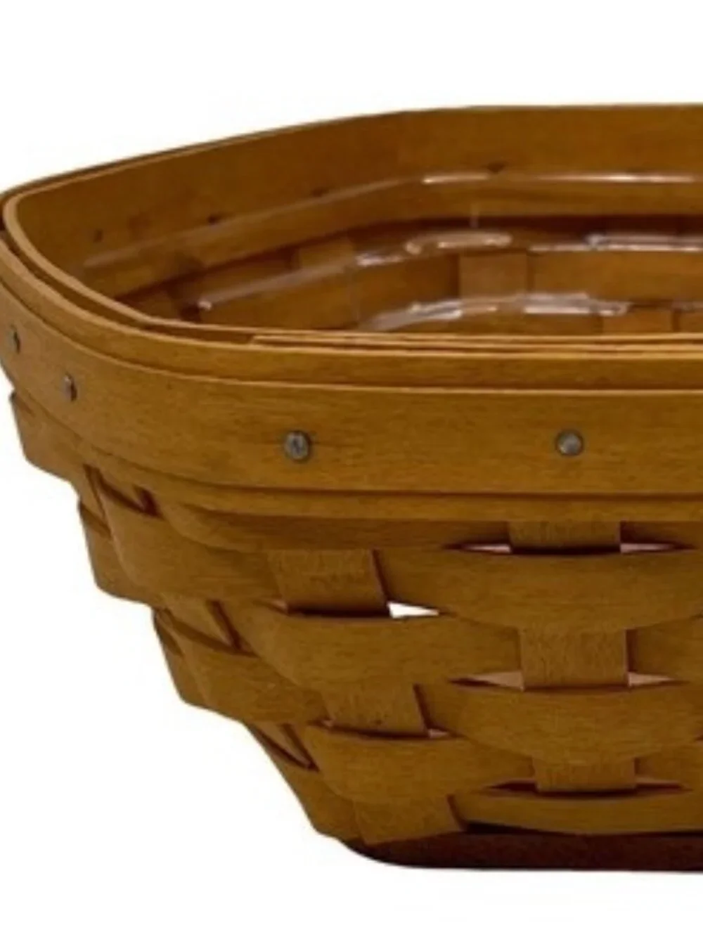 Longaberger Generations Basket Hexagon 5.5” w/Plastic Protector & Lid 2007